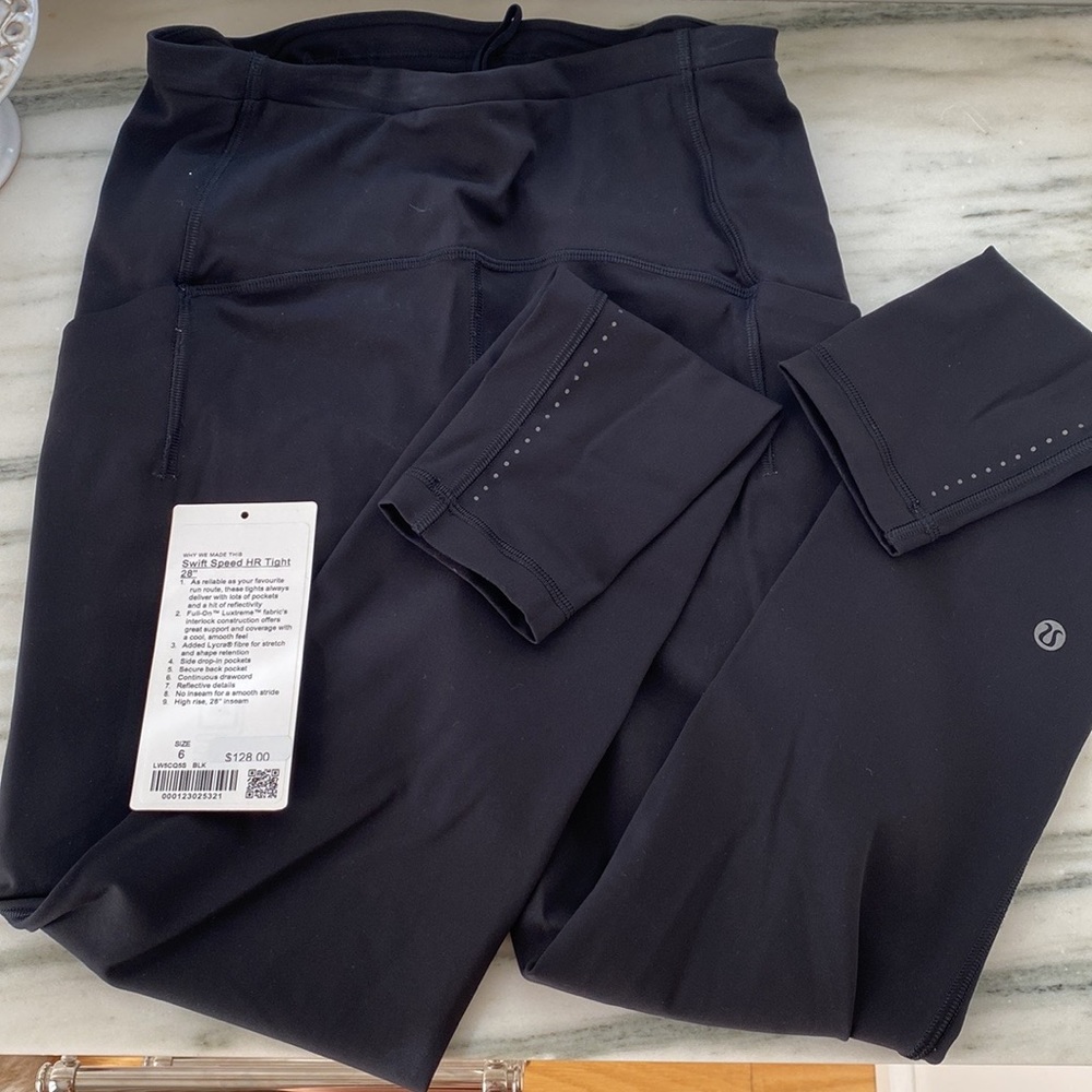 LuLulemon Swift Speed High Rise Tight 28”, size 6
